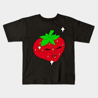 Handsome face strawberry Kids T-Shirt